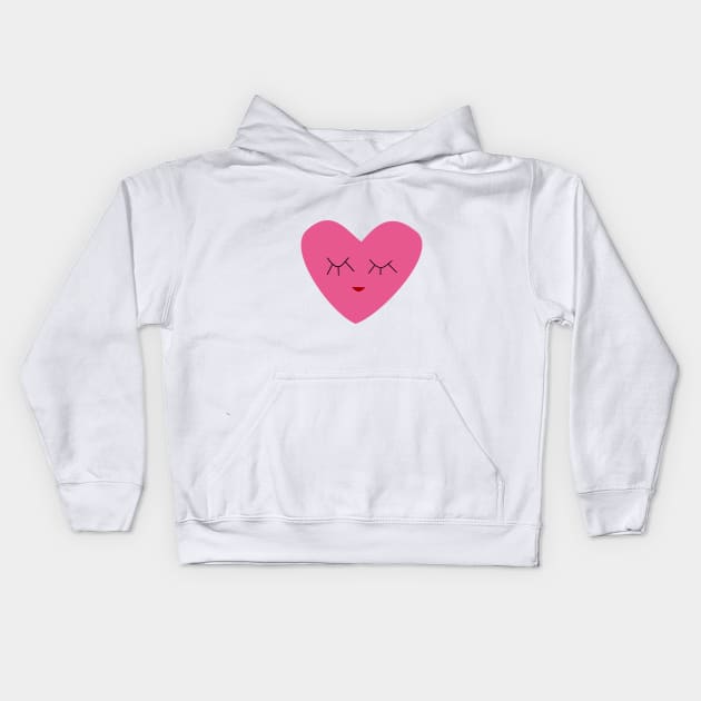 cute heart Kids Hoodie by bruxamagica